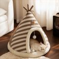 Soft Closed Pet Tent House Detachable with Mat Plush Cat Nest Small Puppy House Cat. 