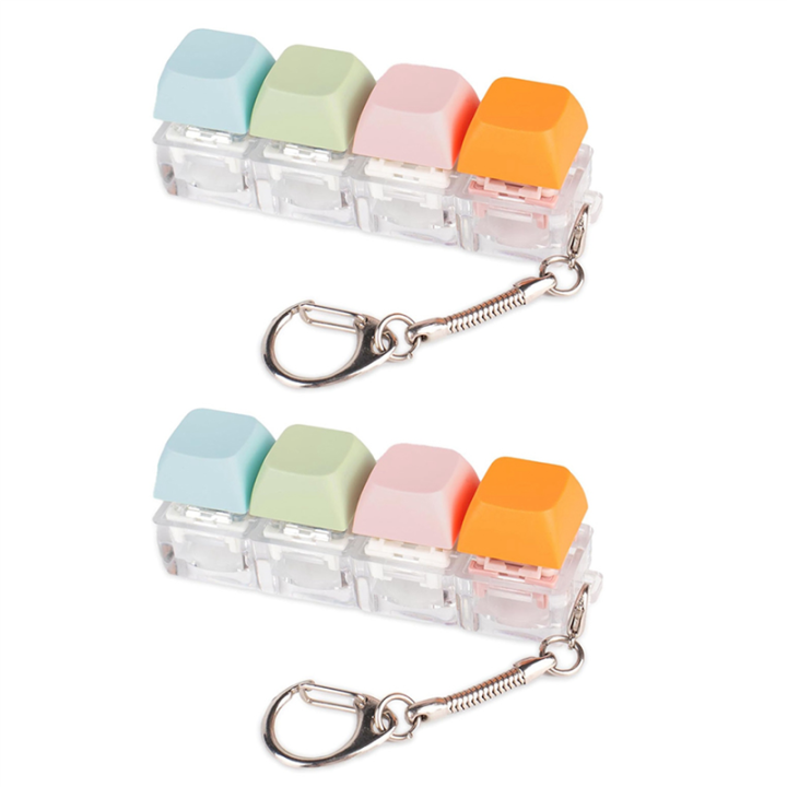 Two Key Fidget Kqueebee 2X Keyboard Fidget Toy, Fidget Keychain of 4 Colors Keyboard ...