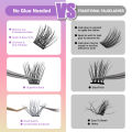 HOT Self-Adhesive False Eyelashes 156pcs Adhesive-Free False Eyelashes Getting Started Easy One Minute Out Mixed Sizes. 