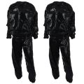 ARELENE 2X Heavy Duty Fitness Weight Loss Sweat Sauna Suit Exercise Gym Anti-Rip Black XL. 