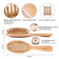 Eco-Friendly Bamboo Paddle Hair Brush – Detangling, Massaging, and Smoothing Brush for All Hair Types (Thick, Curly, Thin, Long, Short). 