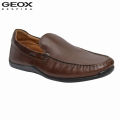 Geox Coffee Xense Moc A Pure Leather Semi Formal Shoes For Men. 