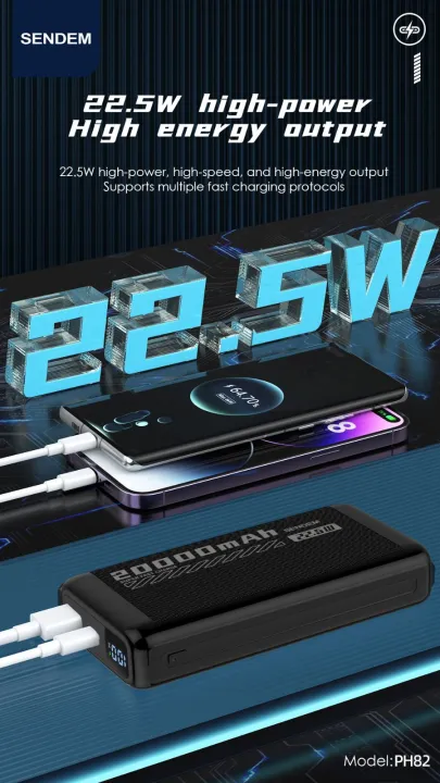Sendem%20PH82%2022.5W%20Super%20Fast%20Charging%20PD20W%20LED%20Display%2020000mah%20Powerbank%20-%20Image%205