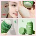 Green Mask Stick, Green Tea Purifying Clay Stick Mask Oil Control Solid Mask Deep Cleaning Moisturizing Mask (PAQIMAN). 