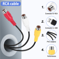 USB to 3RCA Cable USB Female to 3 RCA Rgb Video AV Composite Adapter Converter Cable Cord Connector Lead for TV PC DVR. 