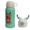 2-In-1 Stainless Steel Thermal Flask 500ml Cartoon Water Bottle Thermos For Baby & Toddlers. 