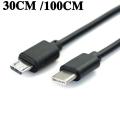Type C USB-C To Micro USB Cable For Samsung Micro B USB Type C Cord Male To Male 30/100cm Fast Charge Data. 
