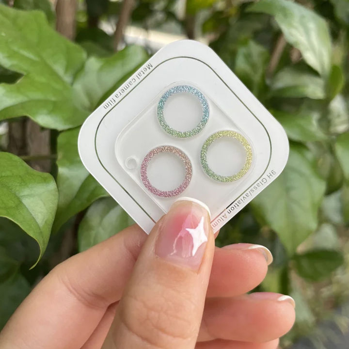 Flash Powder Tempered Lens Film for iPhone 16 15 14 12 Pro Max 13 11 Glitter Camera Lens Protector For iPhone 13 12 11 Pro Max 13 Pro