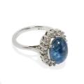 Kyanite/Zircon Setted Ring For Women. 