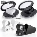 Difutagui Wenefang Sutuiying 30x 60x Illuminated Jewelers Eye Loupe Magnifier With LED Light Luxury 2025 New Original Folding Jewelers Magnifying Glass For Diamond Gems Coins Stamps. 
