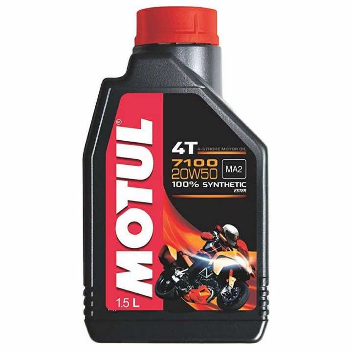 Motul 7100 4T 20W-50 Api Sn Fully Synthetic Petrol Engine Oil For Bikes (1.5 L)
