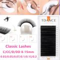 Wenefang TDANCE Classic Eyelash Extension 16 Rows Soft Faux Mink Lashes Russian Volume Makeup Eyelashes Professionals Individual Eye Lash. 