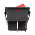 16A/250VAC 20A/125VAC Red Indicator Light 4 Pin ON/OFF DPST Rocker Switch 2 Pcs. 