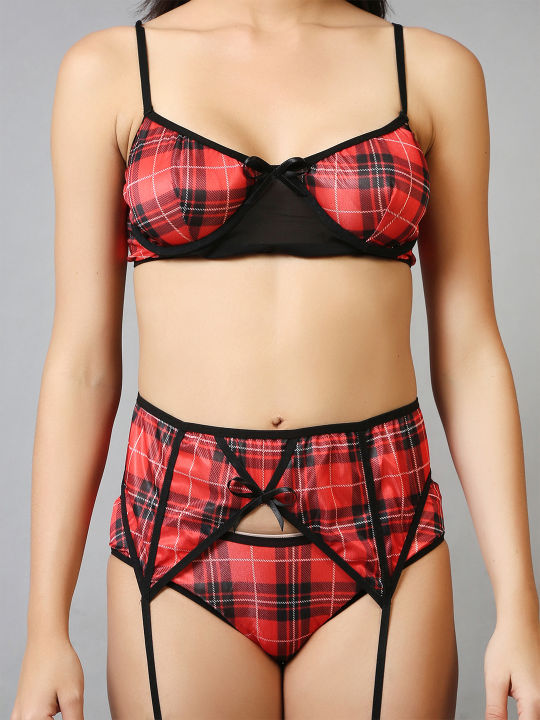 Fancyra%20Women%20Elegant%20Lingerie%20Tease%20Sophie%20Plaid%20Set%20with%20Stocking%20-%20Image%206