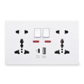 Type-C USB Port 18W 4A Smart Quick Power Socket Wall Outlet Switch control Dual Socket. 