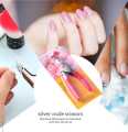Edge Cutter Nail Clippers, Pink Nail Clipper Manicure Tool Acrylic Gel False Nail Clipper Cuticle Cutter (Adjustable Stainless Steel False Artificial Acrylic Fake Trimmer Manicure Pedicure Sharp Rustproof Blade Clip Tool For Salon Home Art). 