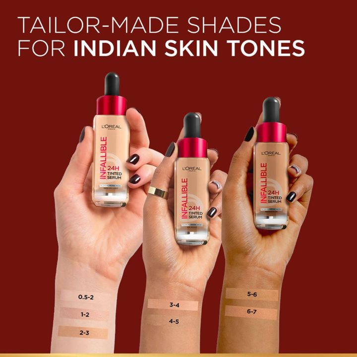 Loreal%20Paris%20Infallible%2024H%20Tinted%20Serum%20Foundation%20%7C%20Light-Weight%20Coverage%20%7C%20Dewy%20&%20Radiant%20Finish%20%7C%20Transfer-Proof%20%7C%20with%201%25%20Hyaluronic%20Acid%20%7C%2030ml%20%7C%203%20-%204%20Light%20-%20Medium%20-%20By%20Allure%20Cosmetics%20-%20Image%205