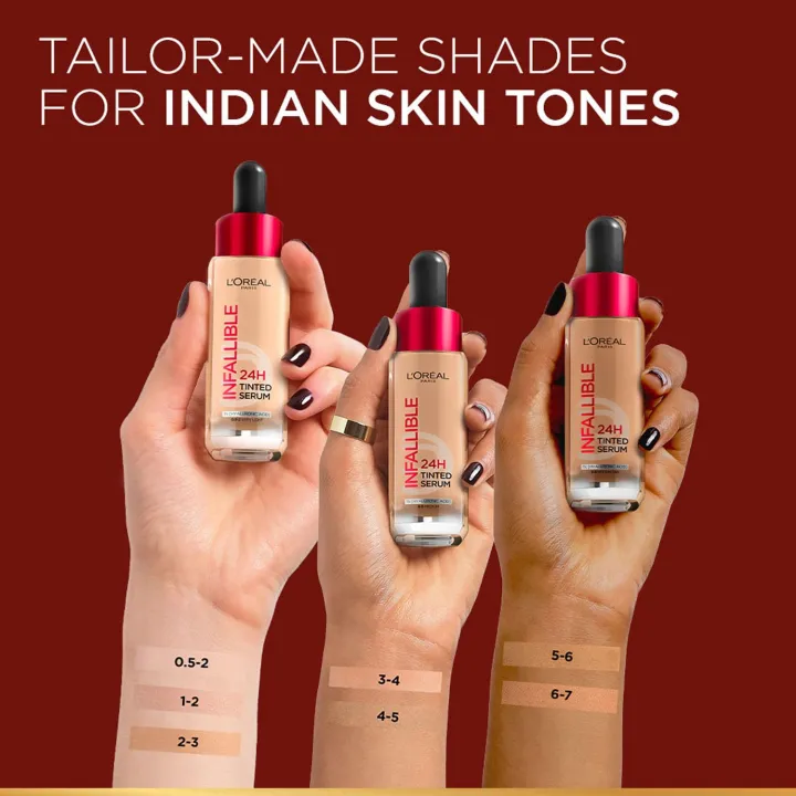 Loreal%20Paris%20Infallible%2024H%20Tinted%20Serum%20Foundation%20%7C%20Light-Weight%20Coverage%20%7C%20Dewy%20&%20Radiant%20Finish%20%7C%20Transfer-Proof%20%7C%20with%201%25%20Hyaluronic%20Acid%20%7C%2030ml%20%7C%203%20-%204%20Light%20-%20Medium%20-%20By%20Allure%20Cosmetics%20-%20Image%205