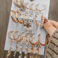 Pebbles Nepal Everyday Wear Unique and Fashionable 18 Pairs Hoop Earrings Set For Women | Fashion Hoop Earing Set For Women. 