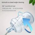 Brush Cup Scrubber Scratch-Free Bucket Brush Stainless-Steel Gray Water Bottle Cleaner Brush Deep Clean Long Handle Washing Bottle Brush Water Bottle. 