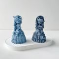 D Girl Candle Silicone Mold 3D Cute Candle Mold Cute Little Princess Doll Plaster Resin Soap Candle Making Kit Wedding Decor Handmade Gift. 