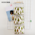 DISICHEN New style Home Kitchen Wall Mounted Storage Bag With 3 Pockets Linen Fabric Waterproof Wall Door Closet Hanging Organizer For Bath Bedroom. 