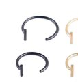 3 In 1 Fake Piercing Stud Set Ear Lip Nose Rings Fake Diaphragm Clip Lip Hoops. 