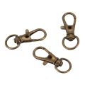 10pcs Metal Clasp Swivel Trigger Clips Snap Hooks Key Ring Bags DIY Craft Copper. 