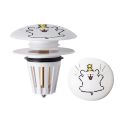 Creative Cute Puppy Pattern Rebound Drain Plug Pop-up Design Anti-clogging Function Pop-up Basin Filter Bathroom Sink Drain Stopper for 34-40mm Wash Basin. 