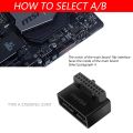 2X PH19B USB 3.0 Internal Header USB3.0 19/20P Socket 90 Degree Adapter Converter for Computer Motherboard. 