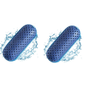 Dark Blue Swimming Goggle Case, Goggle Protection Case with Clip, Drainage Hole, Zippered Goggles Case Easy Install Easy to Use. 