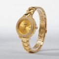Luxury Gold Chain Golden Dial Watch for Women - Stone Dial - Waterproof - Premium Quality Ladies Watch || Sold By Best Suppliers. 