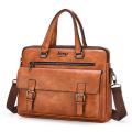 JEEP BULUO Men PU Leather Shoulder Fashion Business Bags Handbags For Laptop Briefcases Bag. 