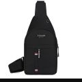 Men’s Chest Bag Lightweight Outdoor Cross Body Single Shoulder Bag Water Proof Single Strap Backpack With Headphone Hole. 