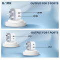 ROCK GaN Charger 45W || Two USB C Output Port || Fast Charger || Samsung Super Fast Charging, I-phone Fast Charging || QC Fast Charge. 