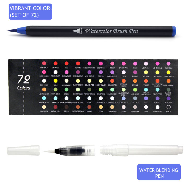 Art%20Supplies%20Lettering%20Brush%20Children's%20Felt-Tip%20Pen%20Set%2020/48/72%20Color%20Watercolor%20Marker%20Pen%20-%20Image%202