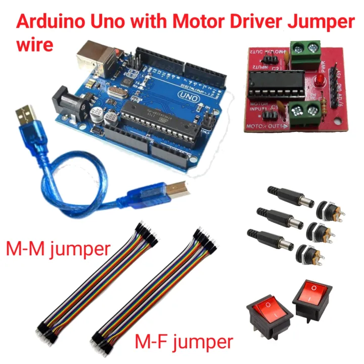 Arduino Uno With Cable L293d Motor Driver Male Female Jumper And Dc ...
