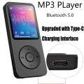 OYPFXMI MP4 MP3 Bluetooth Player Mini Walkman Student 1.8 Inches Screen 64G Plug Card Sports Music Player. 