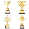 New Gold Gold Trophy Awards Rose Plastic Prize Cup School Rewarding Supply Magnolia Award Cup School Competition. 