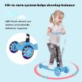 Beauenty Folding 3 Wheel Scooter For Kids Toddler Scooter With LED Light Up Wheels Adjustable Height & Best Gifts For Kids. 