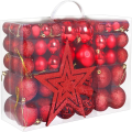101Pcs Shatterproof Christmas Tree Balls Decorative Baubles Hanging for Christmas Tree. 