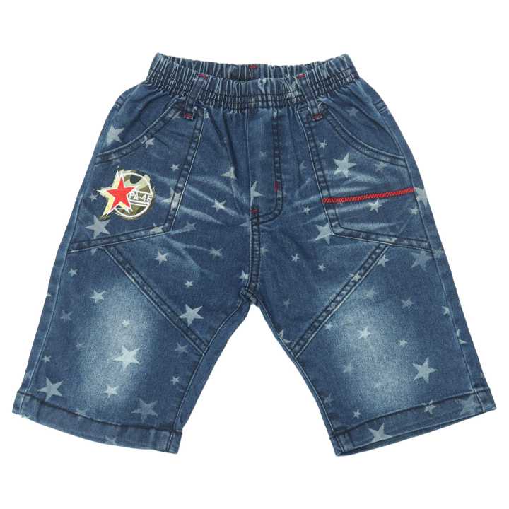 Blue Jeans Half Pant For Boys