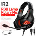 Plextone Xmowi R2 Rgb Lighting Gaming Headset Omnidirectional Noise Reduction Microphone With Arm Adjustment. 