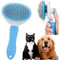 Self-Cleaning Dog Brush and Cat Brush Removes Loose Hair, for Pets with Short Hair and Long Hair(Oval Shape). 