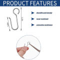 NAMUNY 120 Pcs Metal Curtain Track Hooks S Shaped Small Curtain Hooks Steel Drape Wire Hooks for Ceiling Curtain Drapery Track. 