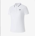 Erke White Micro Collar Polo For Women 12223203277-001. 