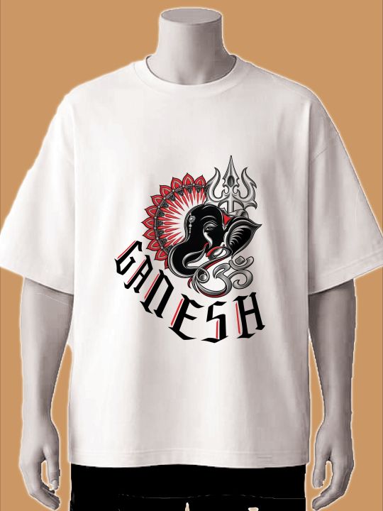 Lord%20Ganesha%20Graphic%20Print%20%7C%20Trishul%20&%20Om%20Spiritual%20Casual%20Printed%20T%20shirts%20%7C%20Cream,%20Brown,%20White%20-%20Image%203