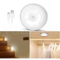 Motion Sensor LED Night Light, USB Rechargeable Energy-Saving Bedroom Washroom Stairs Intelligent Body Induction Lamp. 