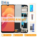 100% Tested LCD Screen For OPPO A16 LCD Display Touch Screen Digitizer For OPPO A16S LCD With Frame Replacement High Quality With Free Tools. 