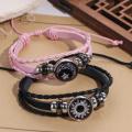 Unique Three-layer Couple Bracelet Sun Moon Luminous Bead Woven Bracelet Wrist Rope Adjustable Knitted Hand Chain Daily. 